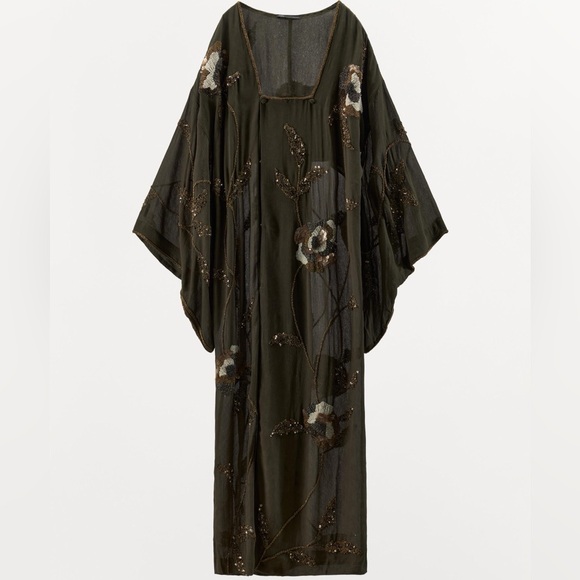 LIMITED EDITION JACQUARD EMBROIDERED DRESS WITH BEADING - Picture 3 of 11